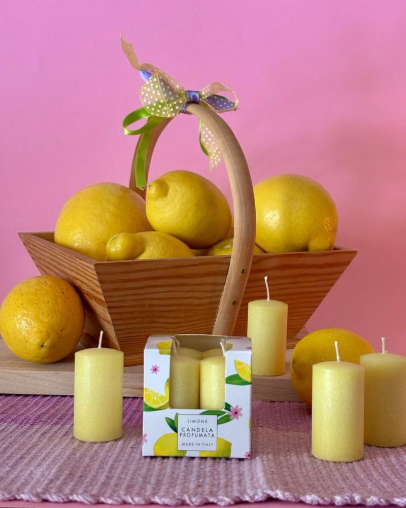 4 Candele Profumate Pocket Season diametro 3 cm altezza 5,5 cm - Primavera/Estate - Limone