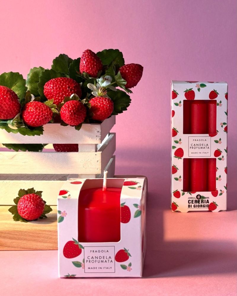 Candela Profumata Pocket Season diametro 6 cm altezza 5,5 cm - Primavera/Estate - Fragola 