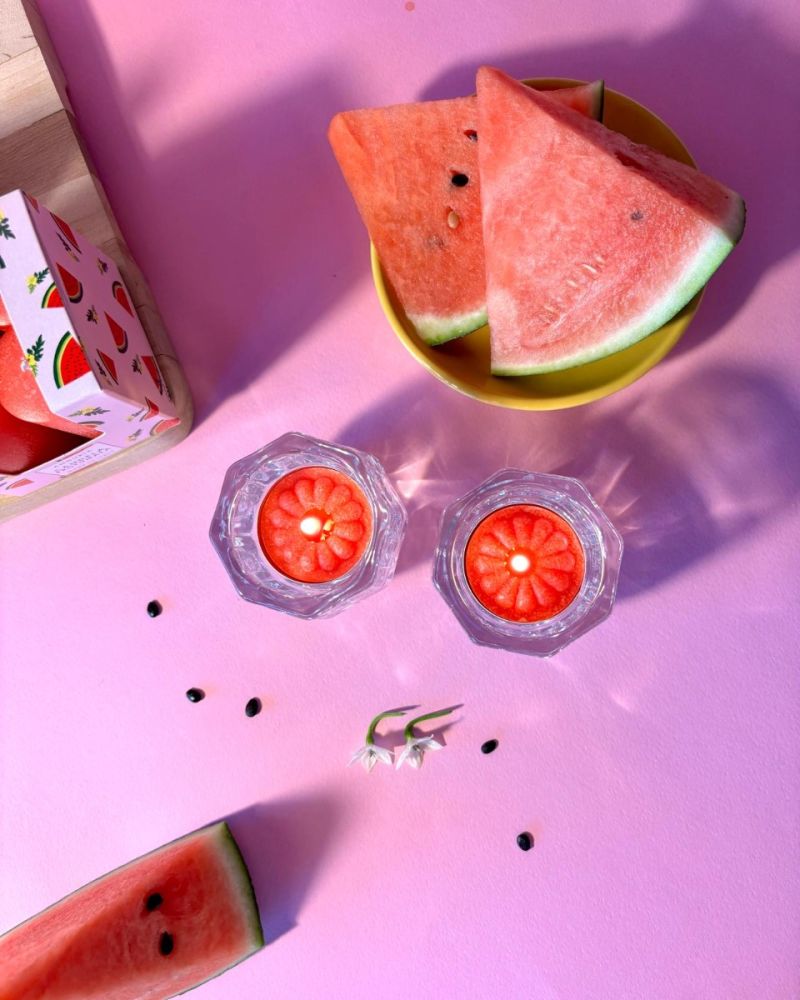 6 Tealight Profumate Pocket Season diametro 3,6 cm altezza 1,5 cm - Primavera/Estate - Anguria