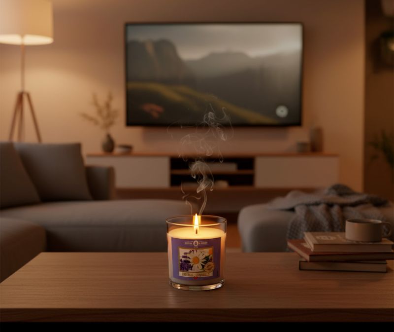 Candela profumata in bicchiere alla lavanda - Senza allergeni