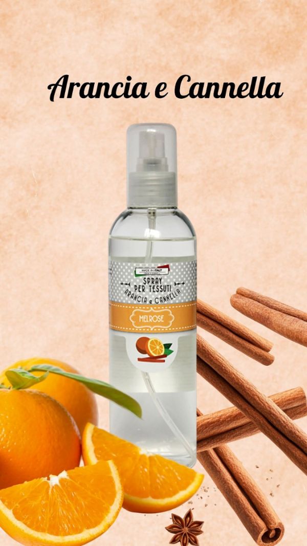 Spray per ambiente Melrose da 250 ml - Arancia e Cannella