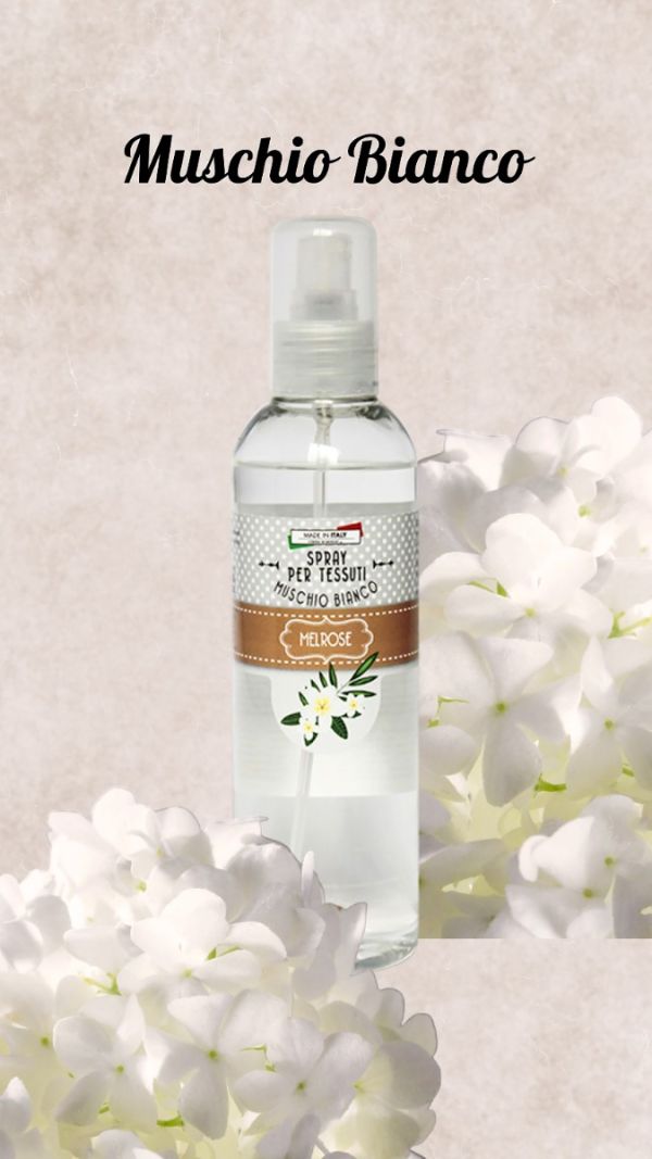 Spray per ambiente Melrose da 250 ml - Muschio Bianco
