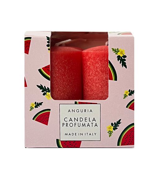 4 Candele Profumate Pocket Season diametro 3 cm altezza 5,5 cm - Primavera/Estate - Anguria