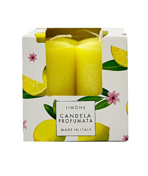 4 Candele Profumate Pocket Season diametro 3 cm altezza 5,5 cm - Primavera/Estate - Limone
