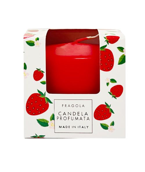 Candela Profumata Pocket Season diametro 6 cm altezza 5,5 cm - Primavera/Estate - Fragola 
