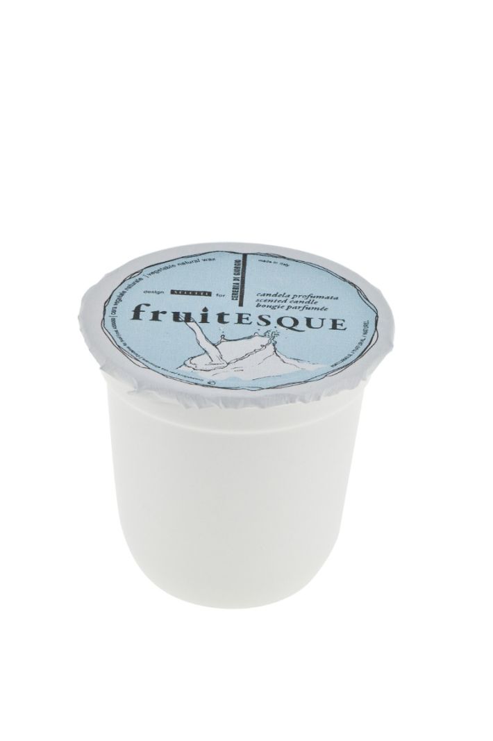 Candela profumata in vasetto di porcellana -Naturale - Yogurt